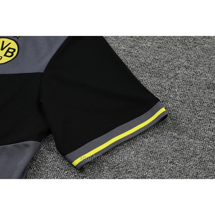 Camiseta Polo del Borussia Dortmund 2022-2023 Gris y Negro